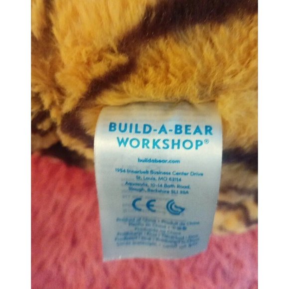 Retired Build A Bear Tiger Cub Plush Stuffed Animal Embroidered Eyes 12" Tall - Picture 3 of 5